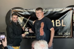 Deepak Hemnani of WolfpackSportz.com receives an Sponsor's Award for supporting our league  