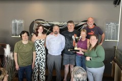 Under - Dawgz win the CVMBL Amber Metcalfe Most Sportsman like team. Trophy present be Kayla Metcalfe (Amber Metcalfe\'s daughter ) and Damian (Amber\'s husband) 